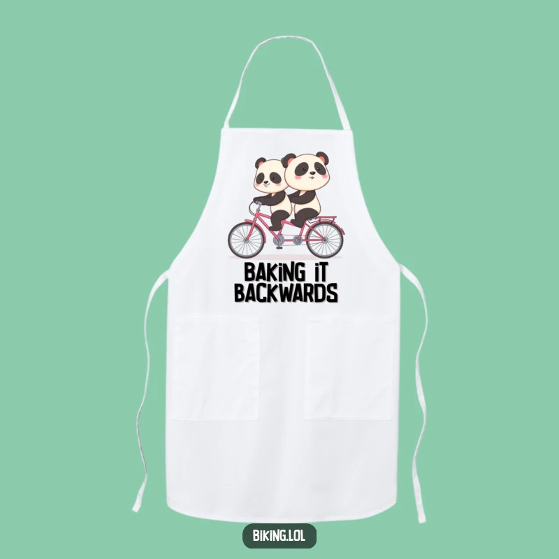 Funny Shy Panda Tandem Bike Apron: Cook with Confidence (or Not!), Hilarious Gift