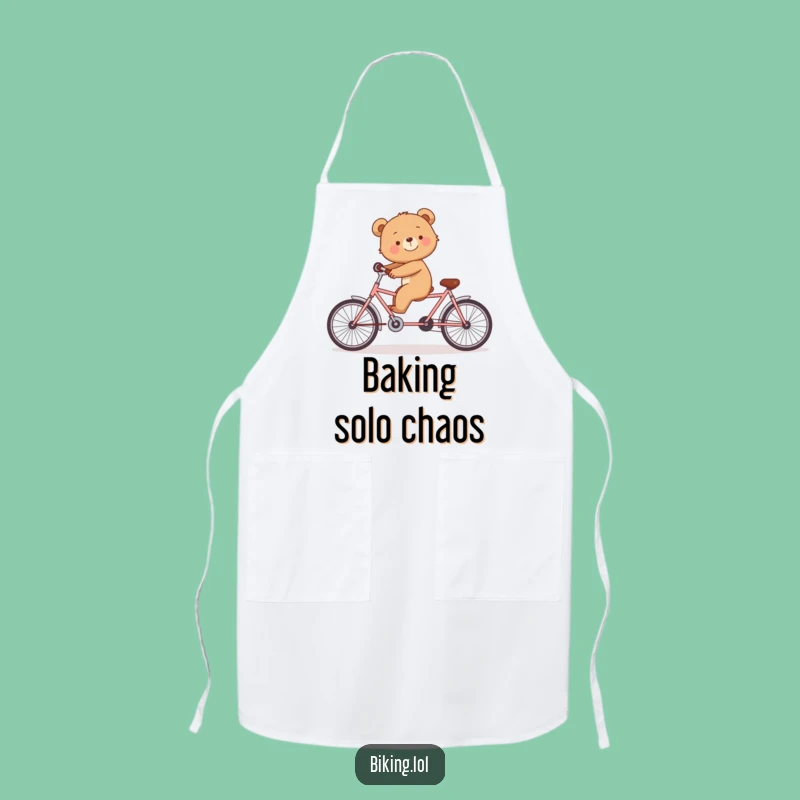 Funny Bear Cub Tandem Apron - Hilarious Kitchen Gift for Little Chefs