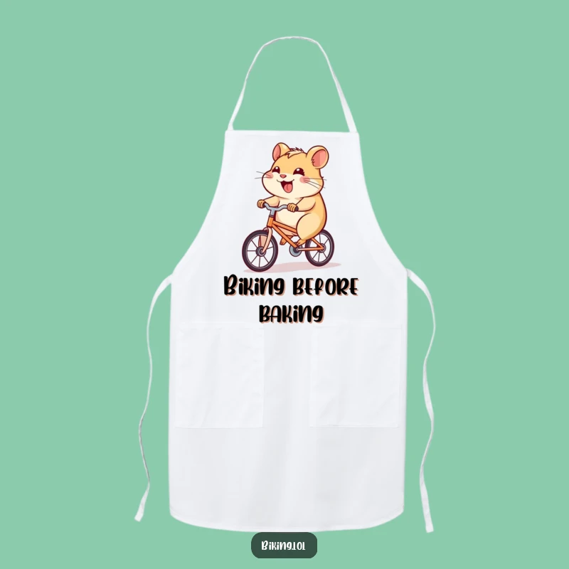 Funny Hamster Bicycle Apron: Hilarious Determined Chef, Perfect Funny Gift for Cooks