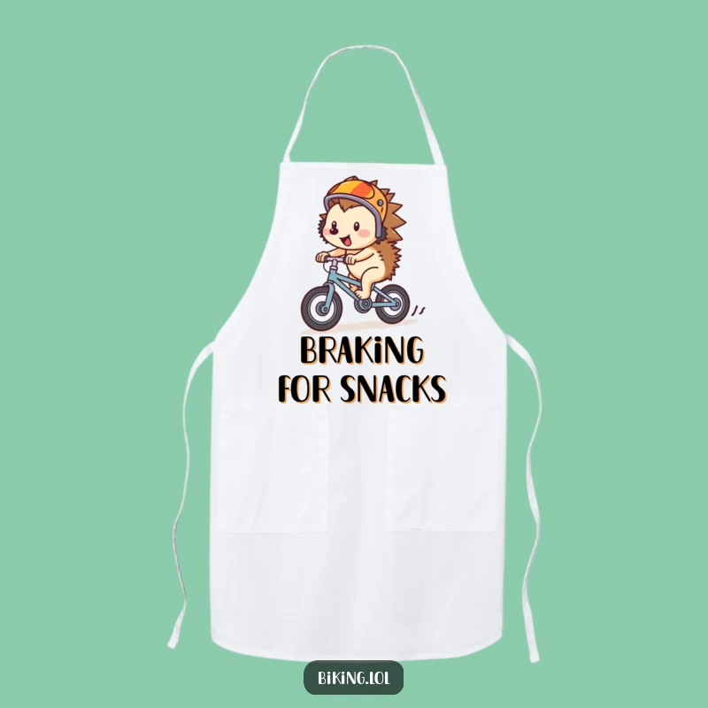 Funny Hedgehog Chef Apron - Hilarious Cycling Kitchen Fun for Foodies