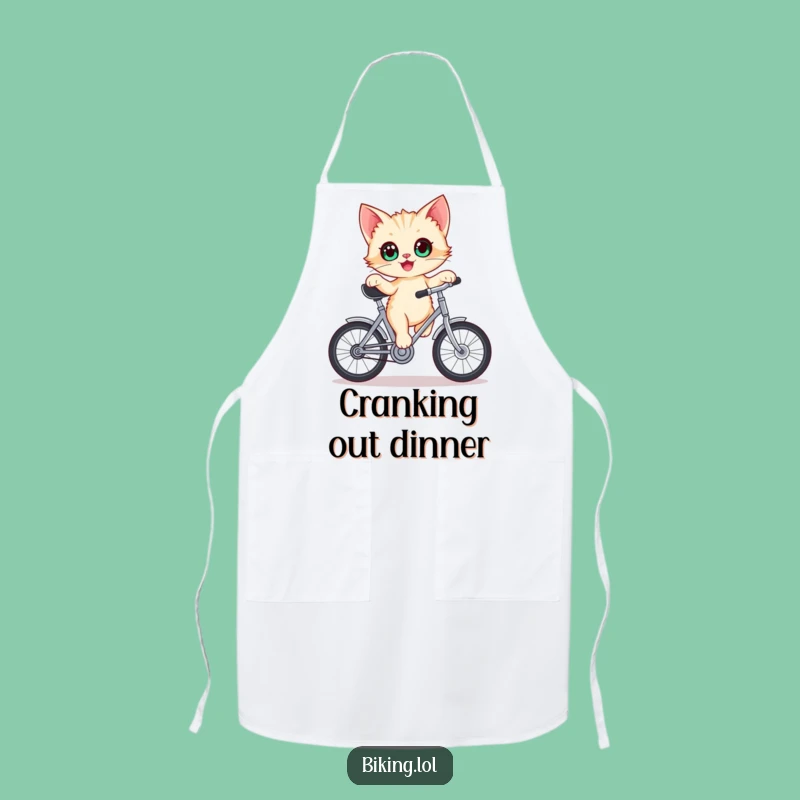 Funny Kitten Bike Apron - Delighted Kitchen Balance Fun