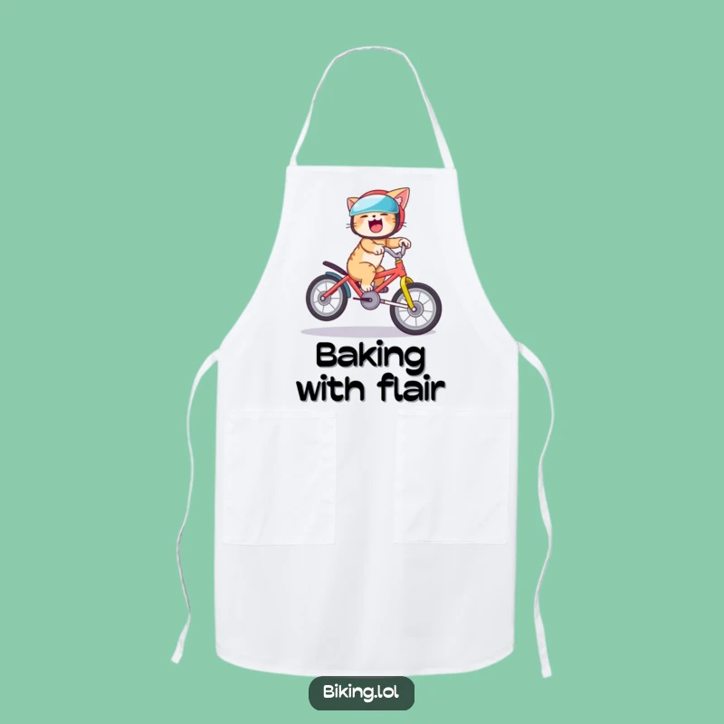 Funny Cat Wheelie Apron: Cook with Feline Flair!