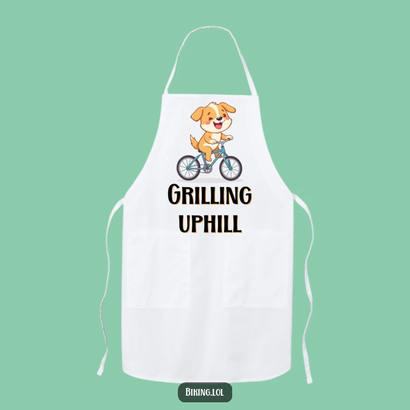 Funny Dog Bicycle Apron: Kitchen Journey & Humor Wear