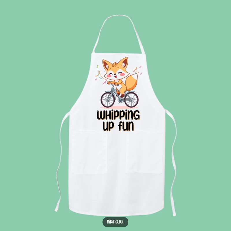 Funny Fox Bicycle Apron - Ride into Deliciousness!