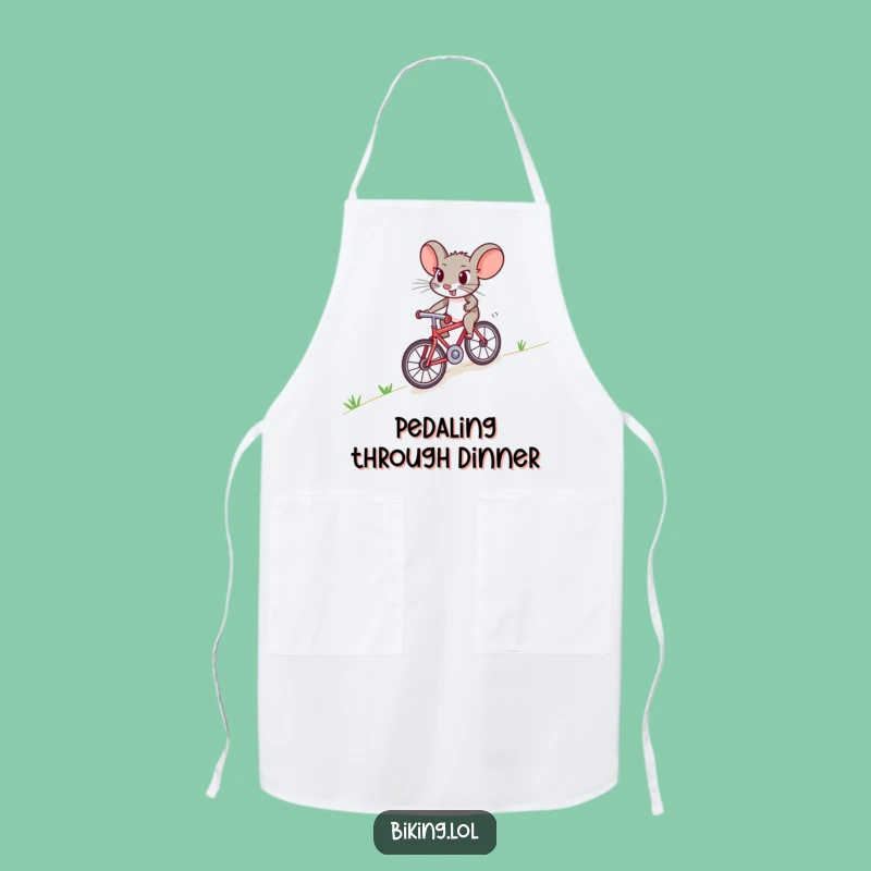 Funny Mouse Bike Apron: Cook with Grit, a Hilarious Funny Gift!