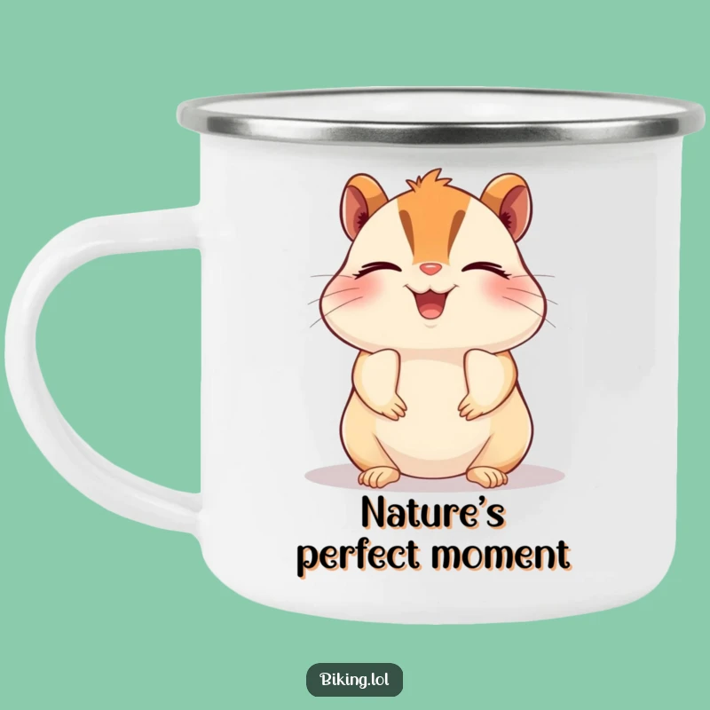 Funny Chipmunk Camping Mug - Blissful Adventures for Outdoor Lovers