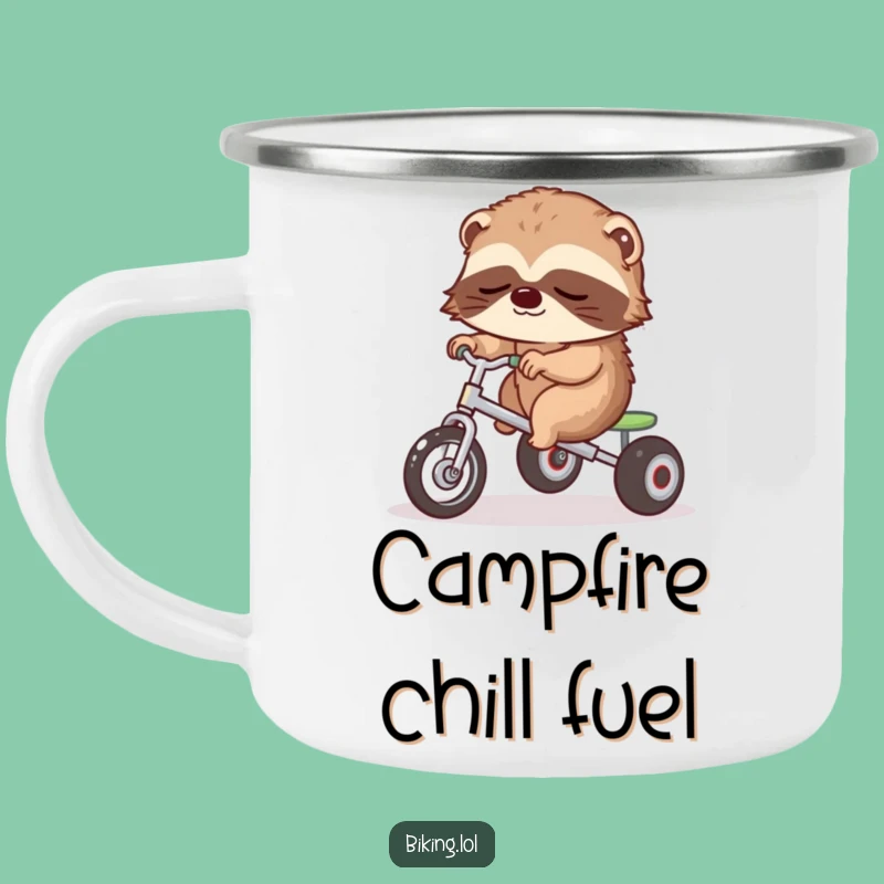 Funny Sloth Tricycle Camping Mug: Enjoy Slow Mornings Outdoors