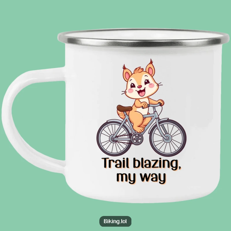 Funny Squirrel Bicycle Camping Mug - Durable Outdoor Drinkware for Happy Campers