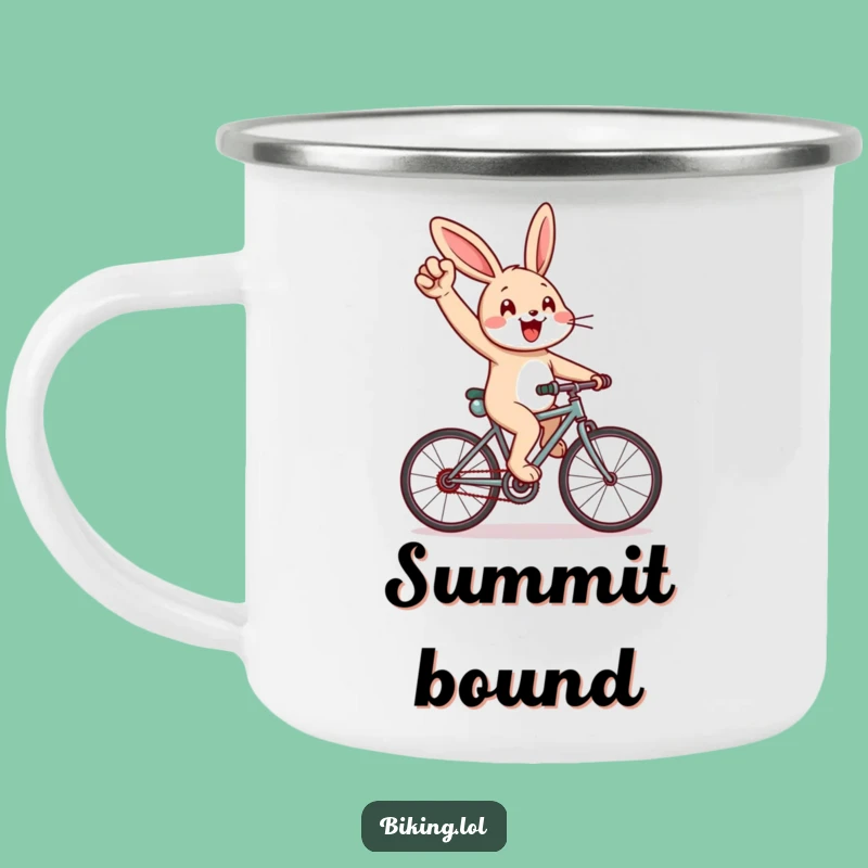 Funny Rabbit Bicycle Camping Mug: Outdoorsy Climber Gift