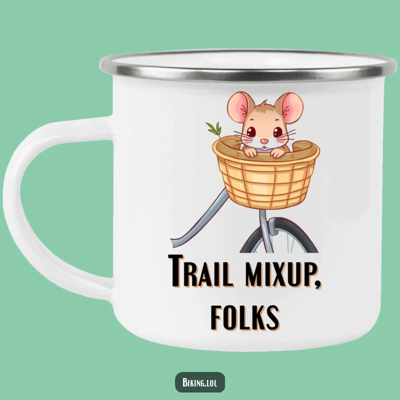 Durable Funny Mouse Bicycle Camping Mug: Adventure Ready, Hilarious Gift