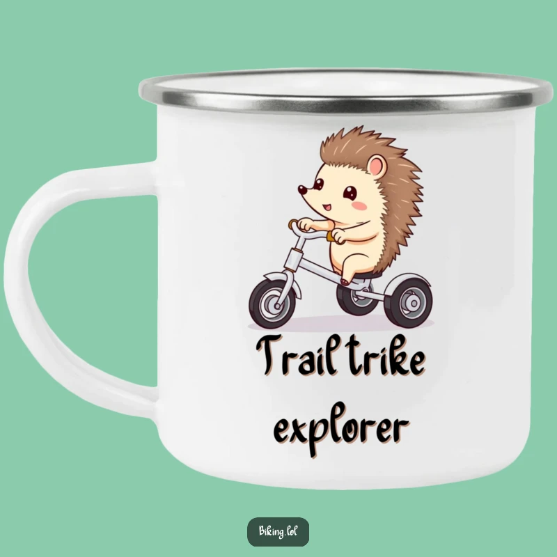 Funny Hedgehog Tricycle Camping Mug - Adventure Ready and Hilarious Gift