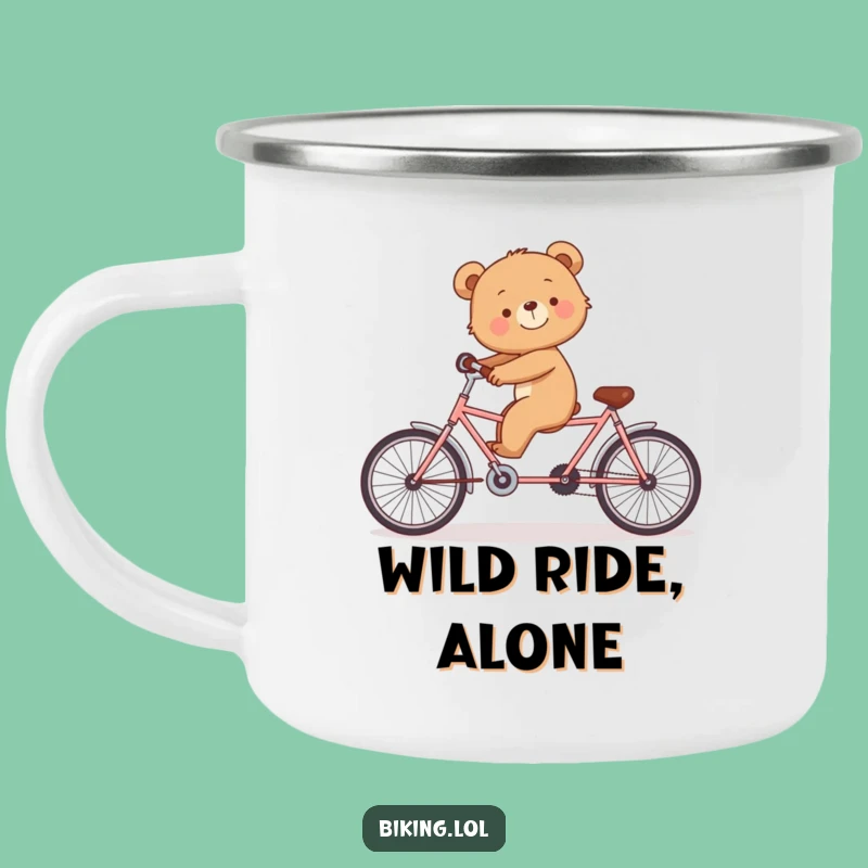 Funny Bear Cub Tandem Camping Mug - Cute Outdoor Gift for Campfire Laughs