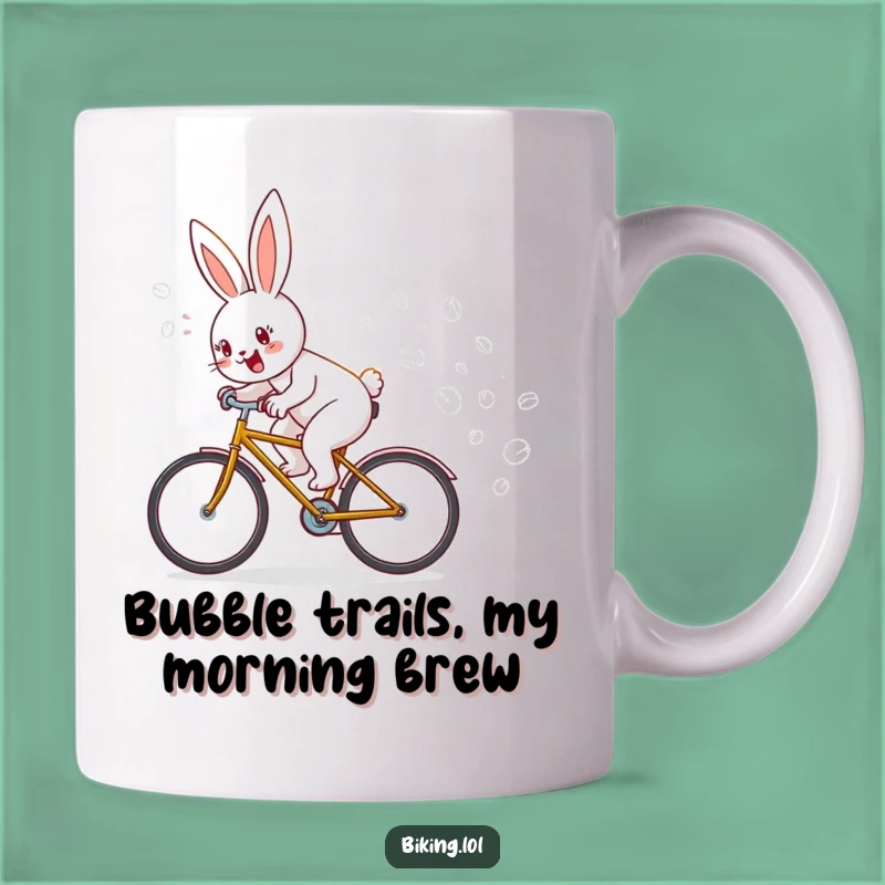 Funny Bunny Bicycle Bubble Mug: A Hilarious & Cartoon Gift for Cyclists!