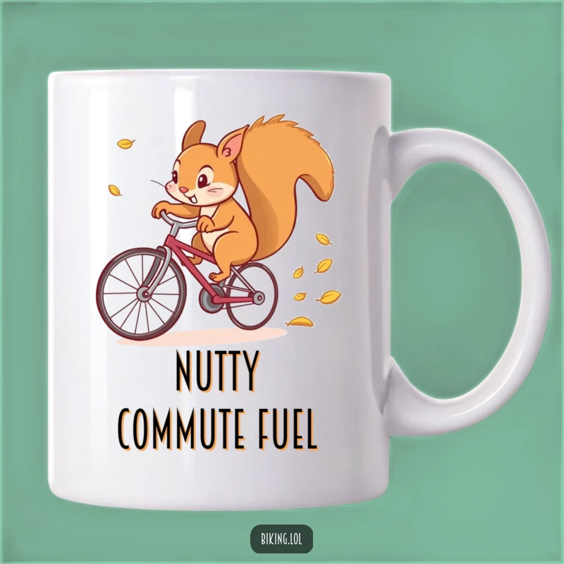 Funny Squirrel Bicycle Race Mug - Hilarious Determined Rider Funny Gift