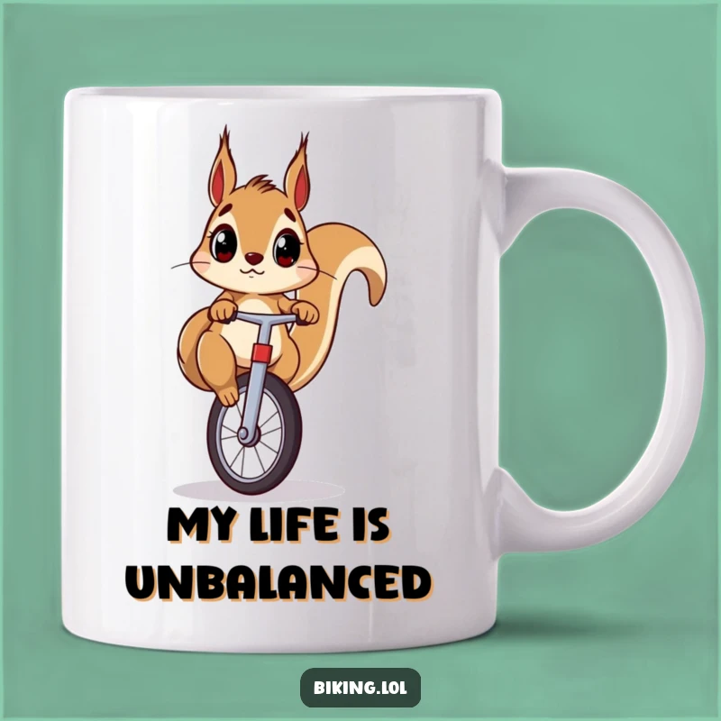 Funny Squirrel Unicycle Mug: A Hilarious Surprise Gift for Him or Her!