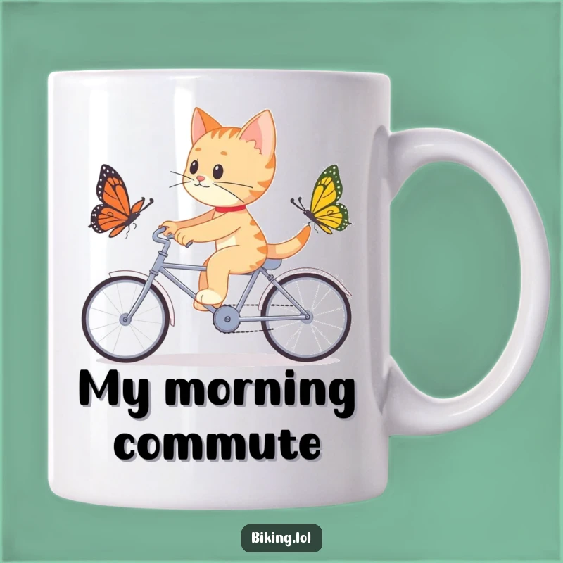 Funny Cat Tandem Bike Mug: Hilarious Gift for Cat Lovers & Cyclists
