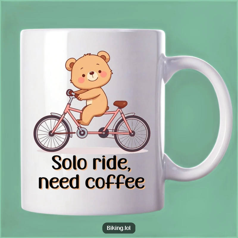 Funny Bear Cub Tandem Mug - Adorable Humor Gift for Bike Lovers