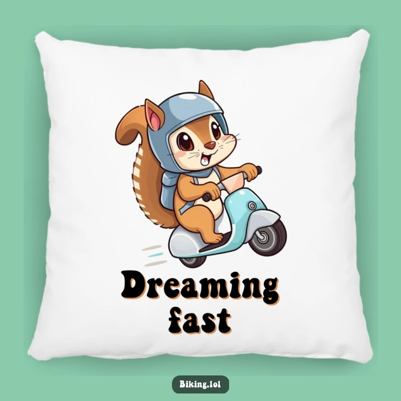 Funny Squirrel Scooter Pillow: Snuggle Up with Hilarious Style and Adventure!