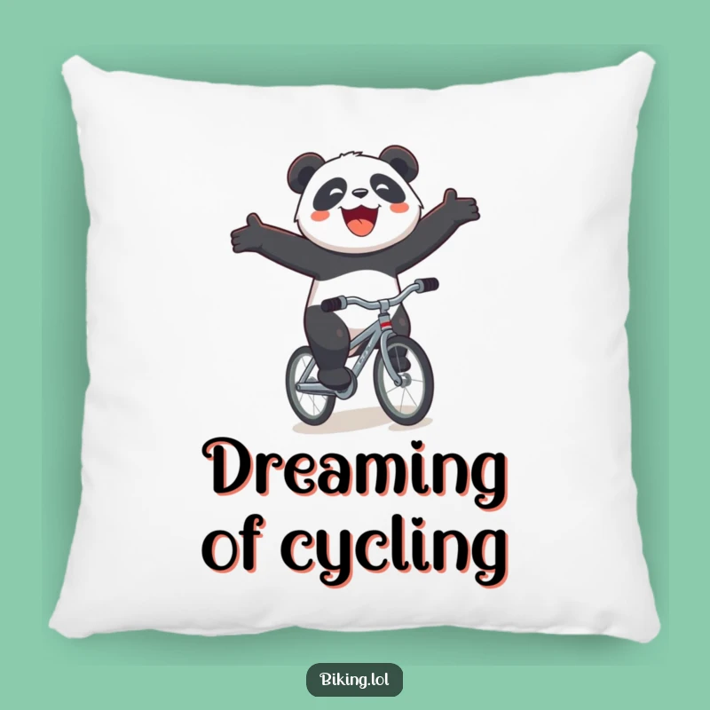 Funny Panda Bicycle Pillow - Soft Joyous Downhill Cushion