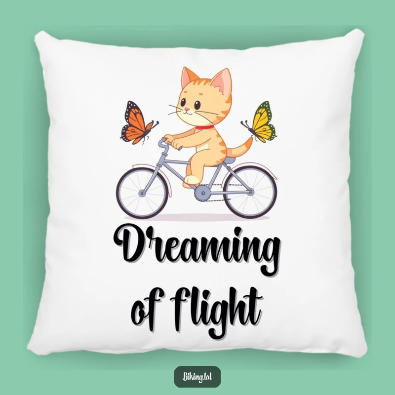 Funny Cat Tandem Bike Pillow: Cozy Comfort & Whimsical Vibes!