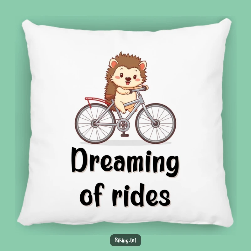 Funny Hedgehog Bicycle Pillow: Cozy Adventure, Perfect Comfort Gift
