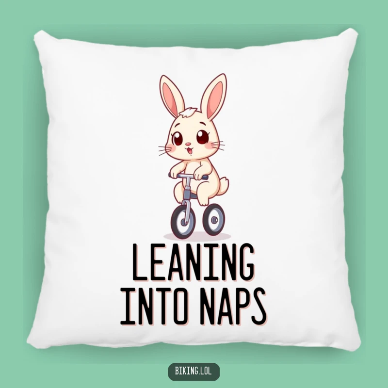 Funny Bunny Unicycle Pillow: Soft Support, Comfy Funny Gift for Cozy Spaces