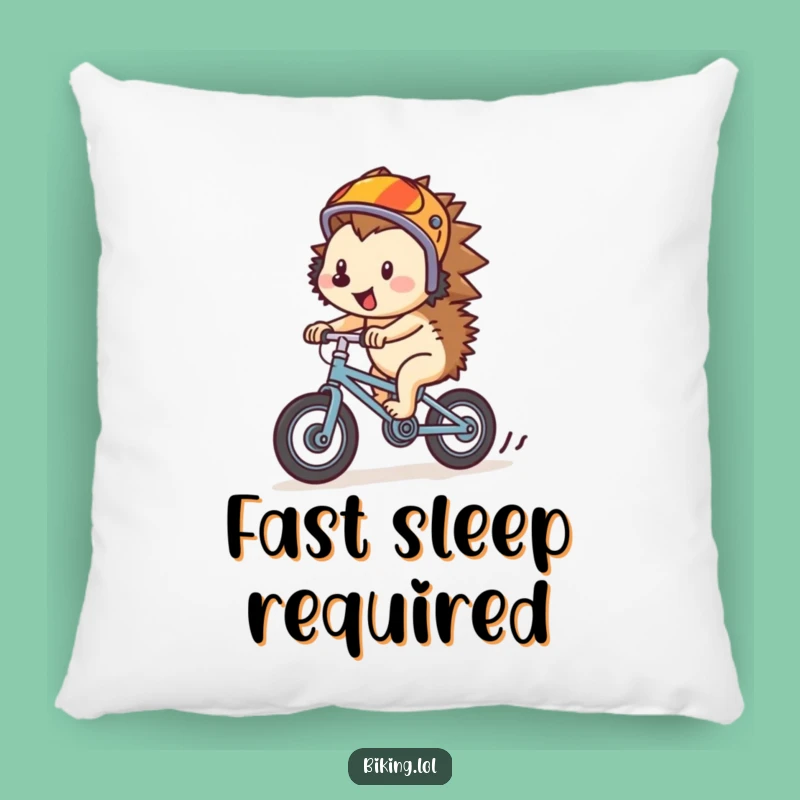 Funny Hedgehog Pillow - Cozy & Hilarious Cycling Comfort for Your Couch