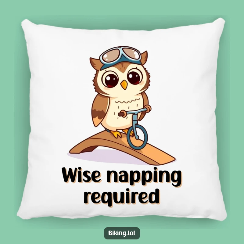 Funny Owl Ramp Pillow - Cozy & Hilarious Cycling Comfort with Style
