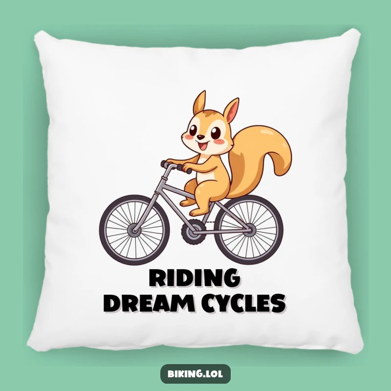 Funny Playful Squirrel Bike Pillow: Cozy Comfort and Whimsical Charm