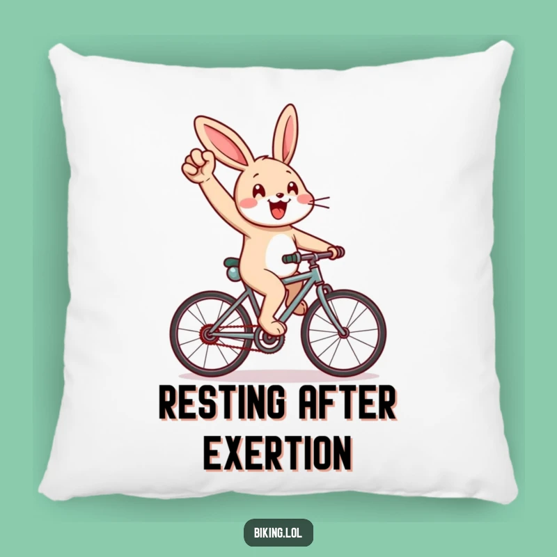 Funny Rabbit Bicycle Pillow: Cozy Climber Companion Gift