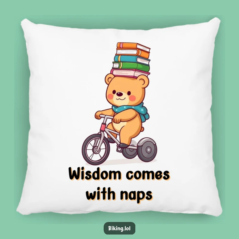 Funny Bear Book Balance Pillow: Soft & Hilarious Trike Reader Decor