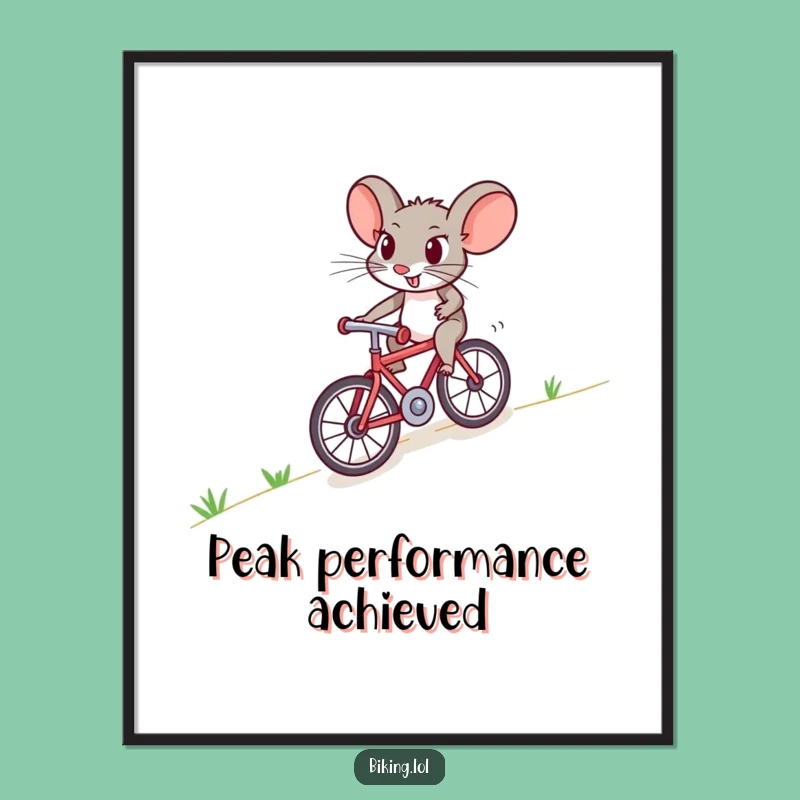 Funny Mouse Bike Digital Art: Inspire Your Space with This Funny Gift!