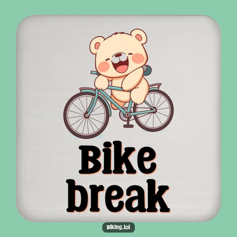 Funny Bear Cub Drink Coaster: Protect with Silliness - Hilarious Bear Design, Perfect Funny Gift