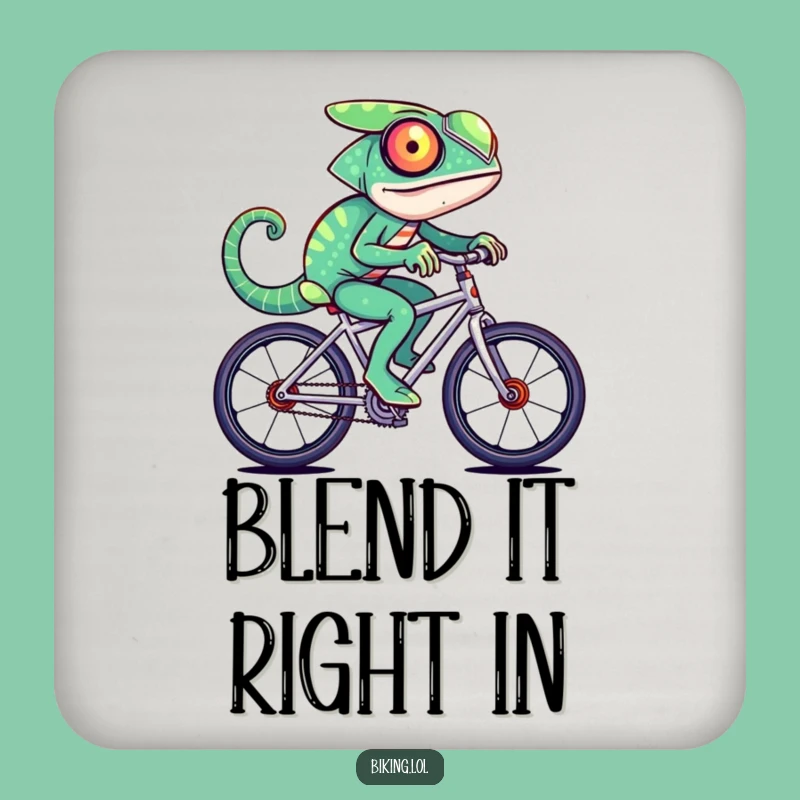 Funny Chameleon Bike Coaster: Protect Surfaces with Color Change