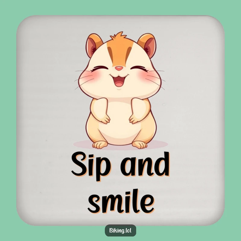 Funny Chipmunk Drink Coaster - Protect Surfaces With Blissful Fun