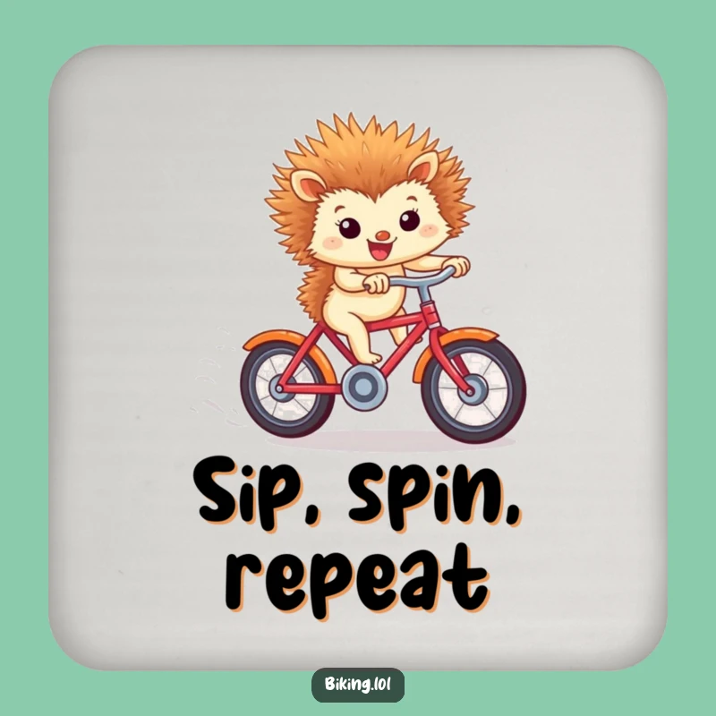 Funny Hedgehog Bicycle Coaster: Tiny Protecter for Your Drink