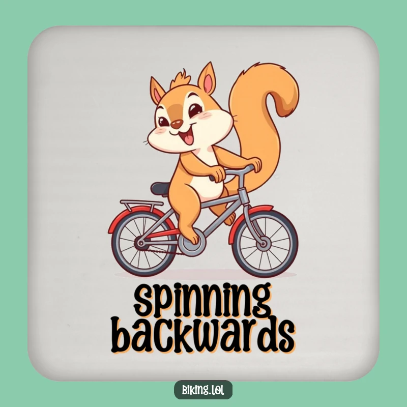 Funny Squirrel Bicycle Coaster: Mischievous Drink Protector