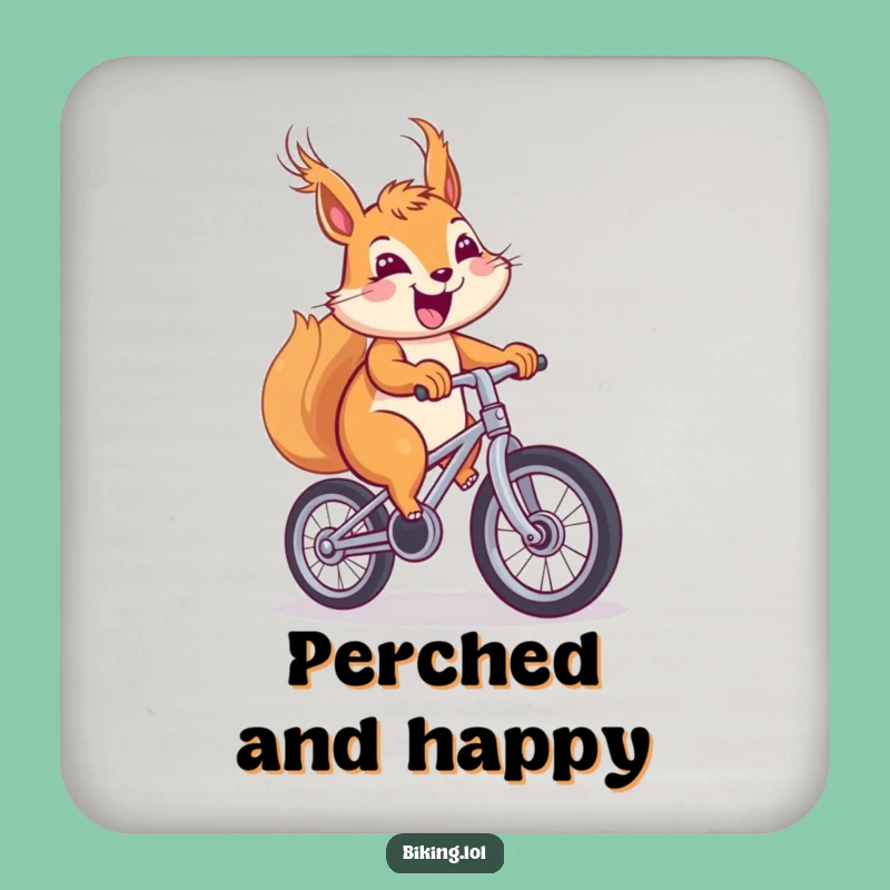 Funny Squirrel Unicycle Drink Coaster - Cheerful Balance Protection