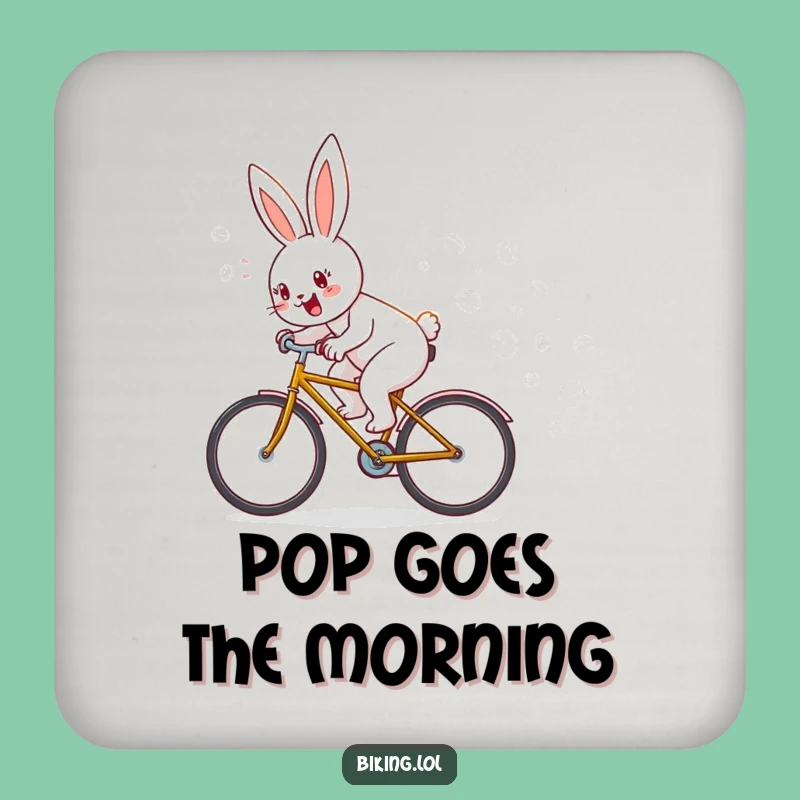 Funny Bunny Bicycle Bubble Coasters: Protect Surfaces with Humor!