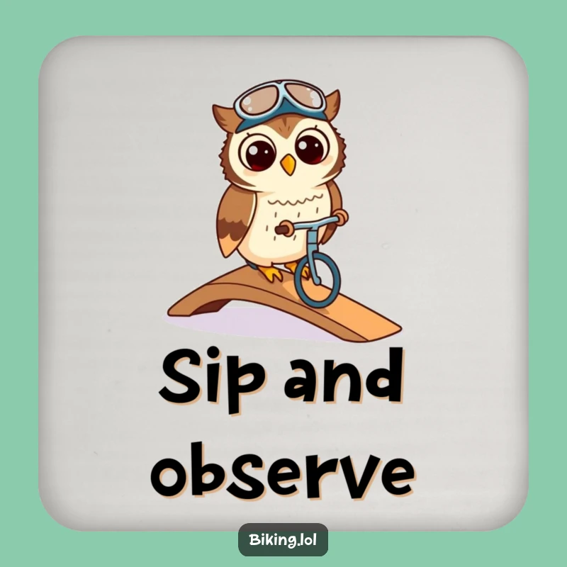 Funny Owl Ramp Coaster - Chic & Hilarious Cycling Protection for Tables
