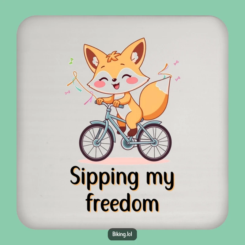 Funny Fox Bicycle Coasters - Protect Your Surfaces with Joyful Humor!