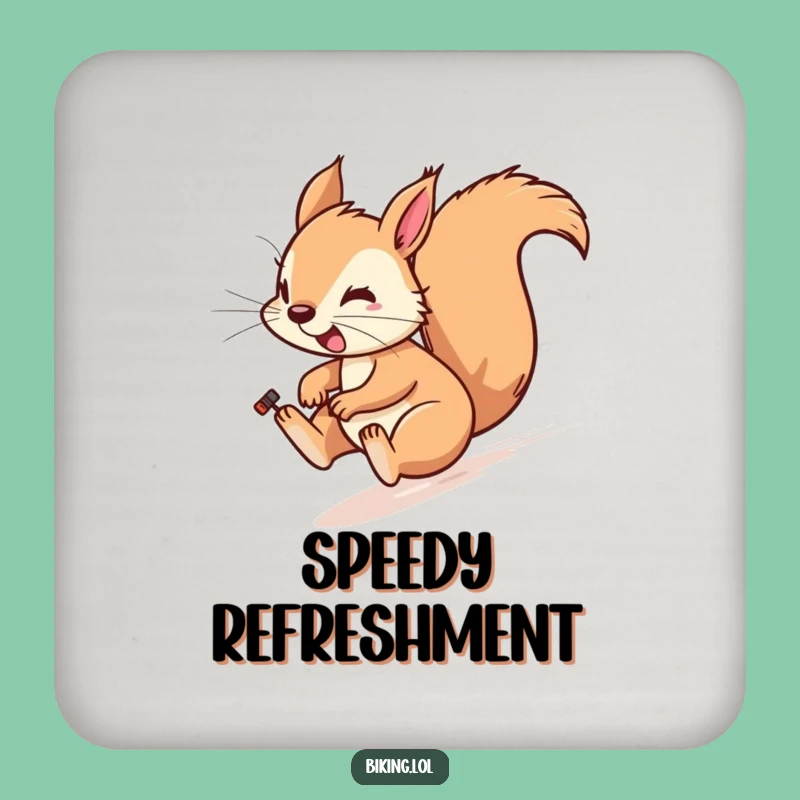 Funny Squirrel Bicycle Coaster: Protect Surfaces with Zippy Style