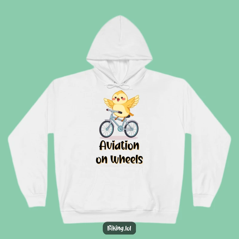 Funny Chickadee Bicycle Hoodie - Cozy Up with this Tiny Bird's Playful Ride Gift