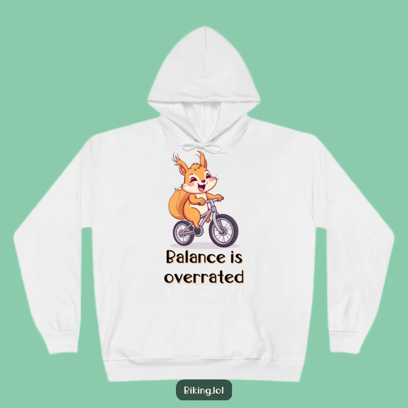 Funny Squirrel Unicycle Hoodie - Cozy Windblown Style Gift