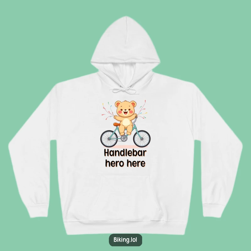 Funny Bear Cub Bicycle Hoodie - Cozy Up with this Hilarious Cub's Cycling Adventure Gift