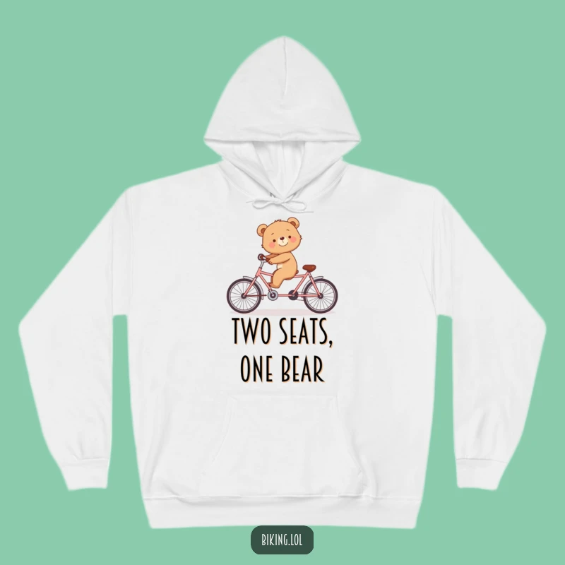 Funny Bear Cub Tandem Hoodie - Cozy and Comical Gift for Cozy Rides