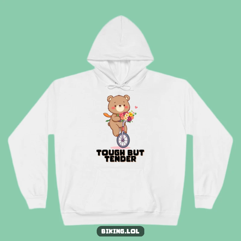 Funny Bear Unicycle Hoodie: Cozy Determined Rider Sweatshirt, Ultimate Funny Gift