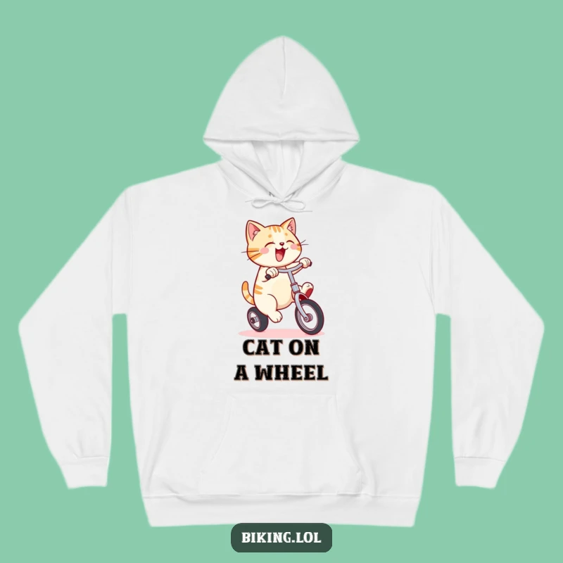 Funny Cat Unicycle Hoodie: Cozy Energy & Humor Sweatshirt
