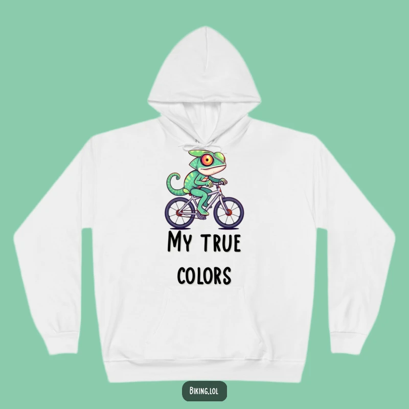 Funny Chameleon Bike Hoodie: Cozy & Speed Color Change Gift