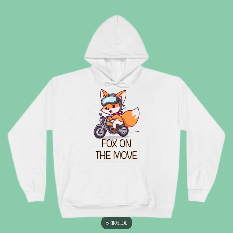 Funny Fox Bike Hoodie: Cozy Speedster, Ultimate Funny Gift for Cool Weather Rides